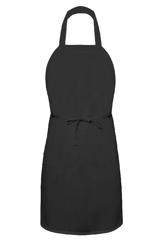 Black Bib Apron (No Pockets)