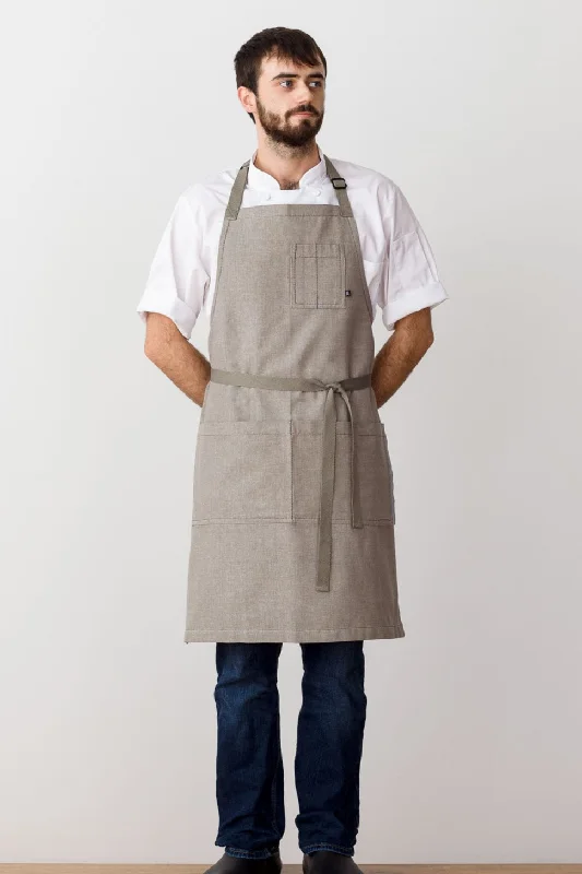 Classic Chef Apron, Tan with Tan Straps, Men or Women