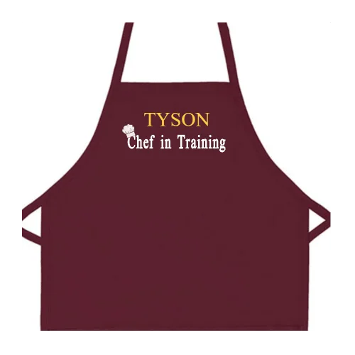 Embroidered Personalized Chef in Training Child Apron