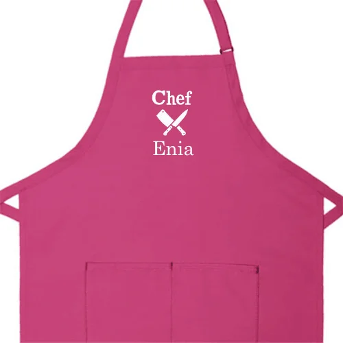 Personalized Apron Embroidered Chef Knives Design Add a Name