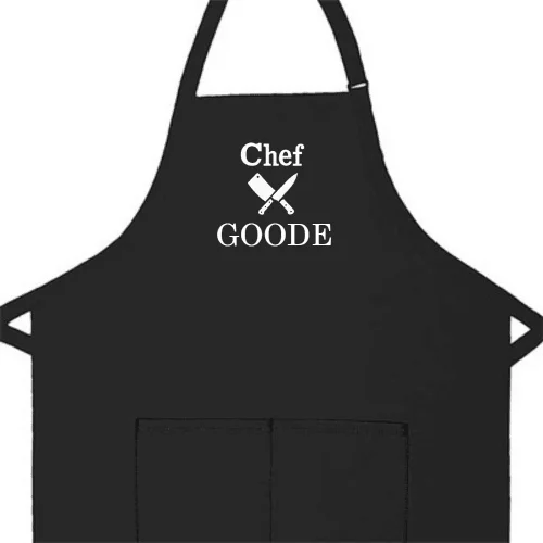 Personalized Apron Embroidered Chef Knives Design Add a Name