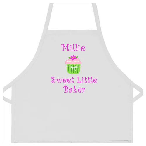 Embroidered Personalized Sweet Little Baker with Name Kids Apron