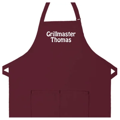 Personalized Apron Embroidered 2 Lines of Text