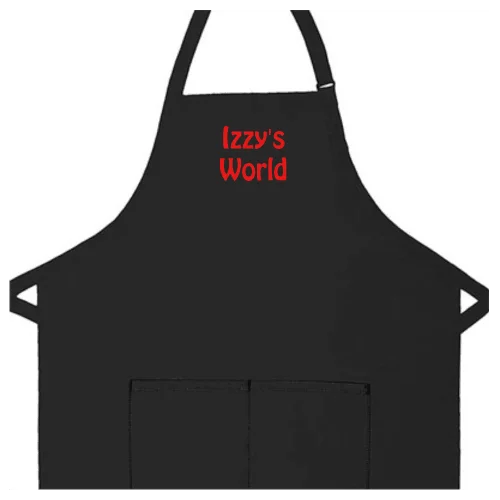 Personalized Apron Embroidered 2 Lines of Text