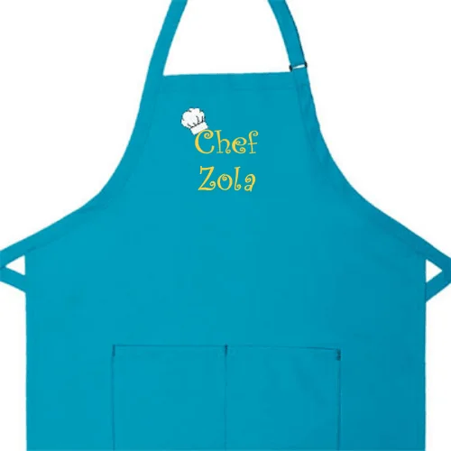 Personalized Apron Embroidered Chef Any Name Design Add a Name