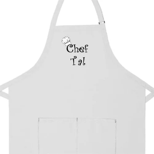 Personalized Apron Embroidered Chef Any Name Design Add a Name