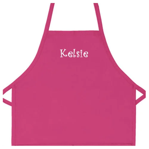 Personalized Apron Embroidered Name or Text Child Apron