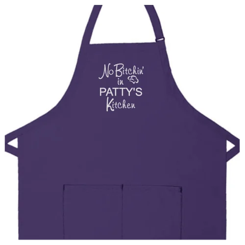 Personalized Apron Embroidered No Bitchin Design Add a Name