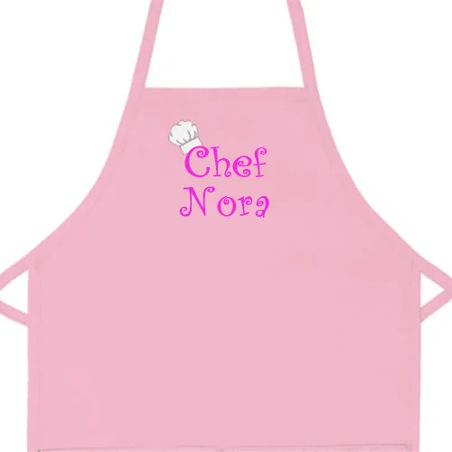 Personalized Child Apron Embroidered Chef Any Name Add a Name