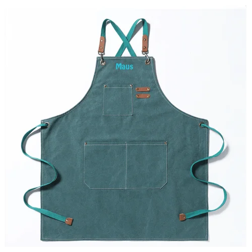 Personalized Durable Canvas Shop Apron Embroidered Name or Text