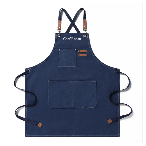 Personalized Durable Canvas Shop Apron Embroidered Name or Text