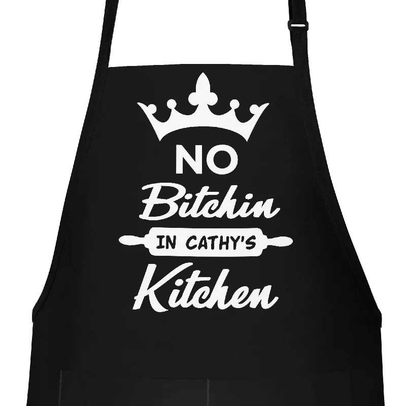 Personalized Name Apron - No Bitchin In My Kitchen