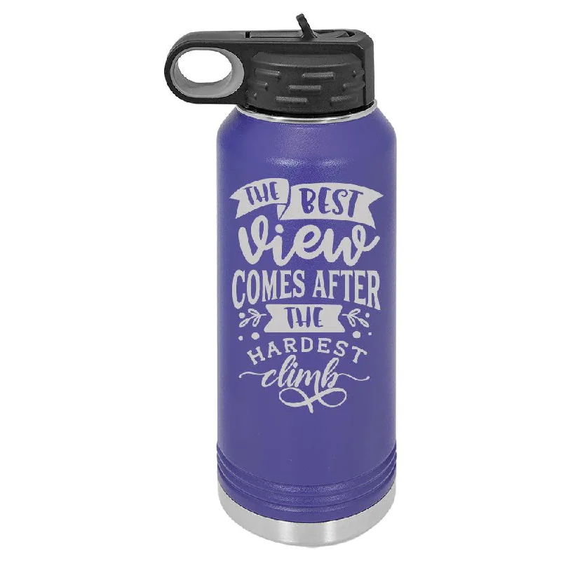 Personalized The Best View Laser Engraved Water Bottle