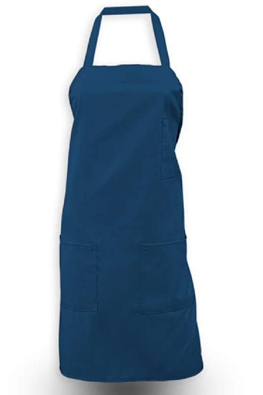 Navy Bib Apron (3 Pockets)