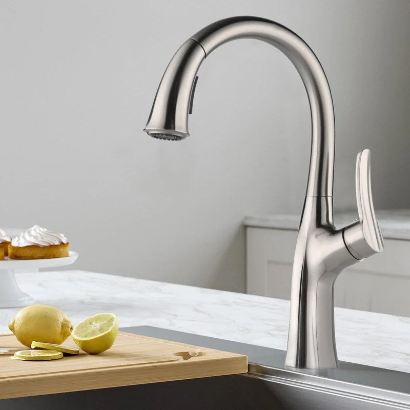 16.46 inch dual function sprayer single handle kitchen faucet