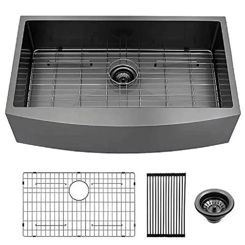 16-Gauge Stainless Steel Rectangle Farmhouse Single Bowl Kitchen Sink - 30 in. Width