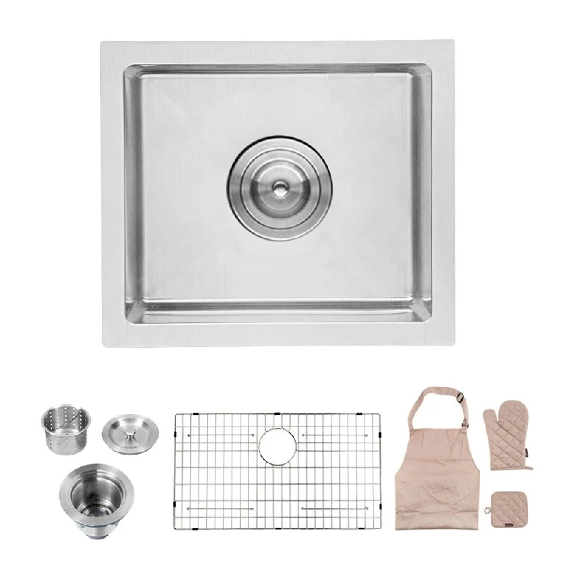 16-Gauge Stainless Steel Rectangle Undermount Single Bowl Kitchen Sink - 13 in. Width