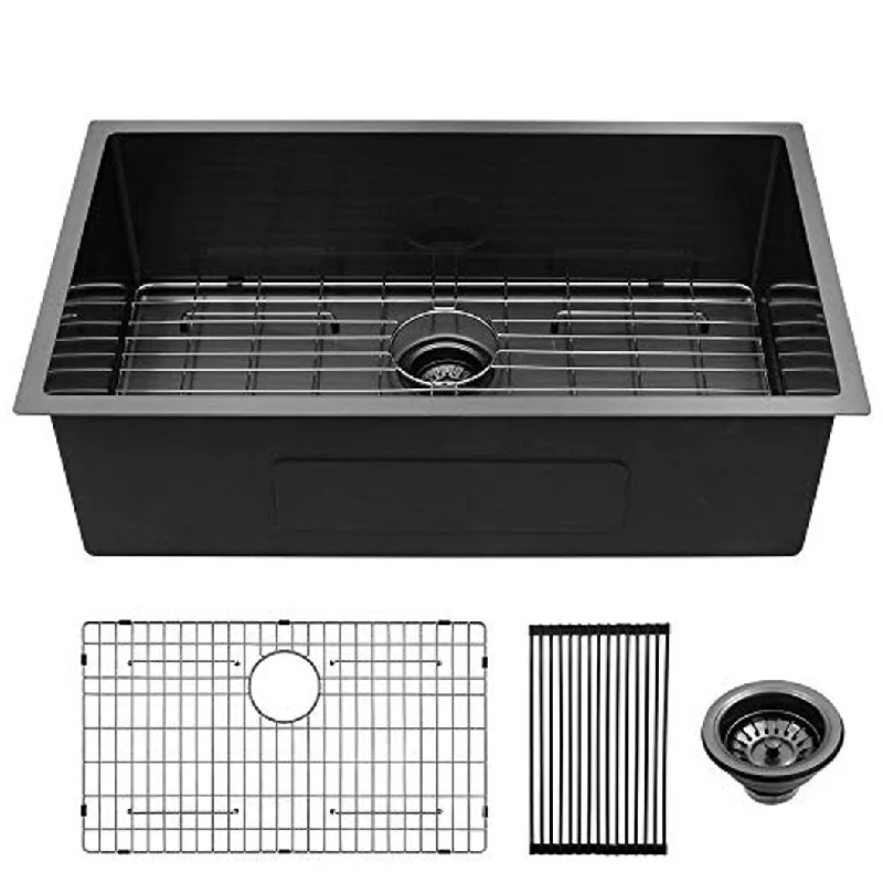 18-Gauge Stainless Steel Rectangle Undermount Single Bowl Kitchen Sink - 32 in. Width