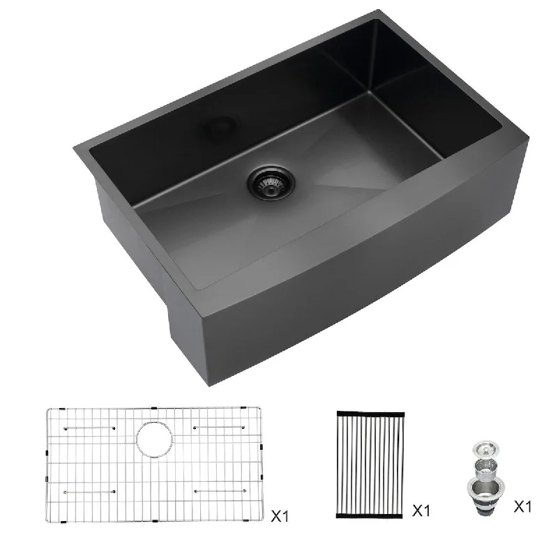 33Lx21W.Single Bowl Rectangular.16-Gauge Stainless Steel Farmhouse kitchen sink - 33 in. Width