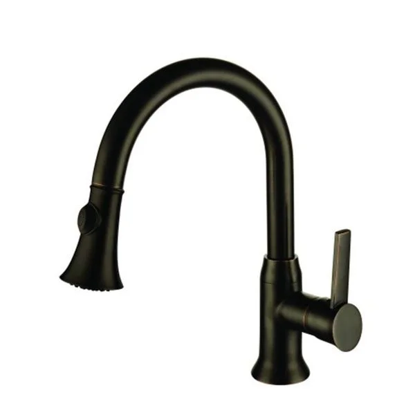 AA Warehousing Lazaro Single Handle Pull-out Oil Rubbed Bronze Finish Kitchen Faucet