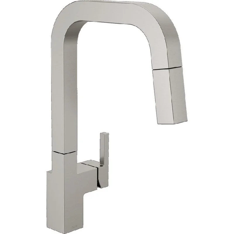 Brushed Nickel Kitchen Faucet with Pull Down Sprayer, ADA Compliant, Dual Function Wand, Magnetic Docking Spray Head