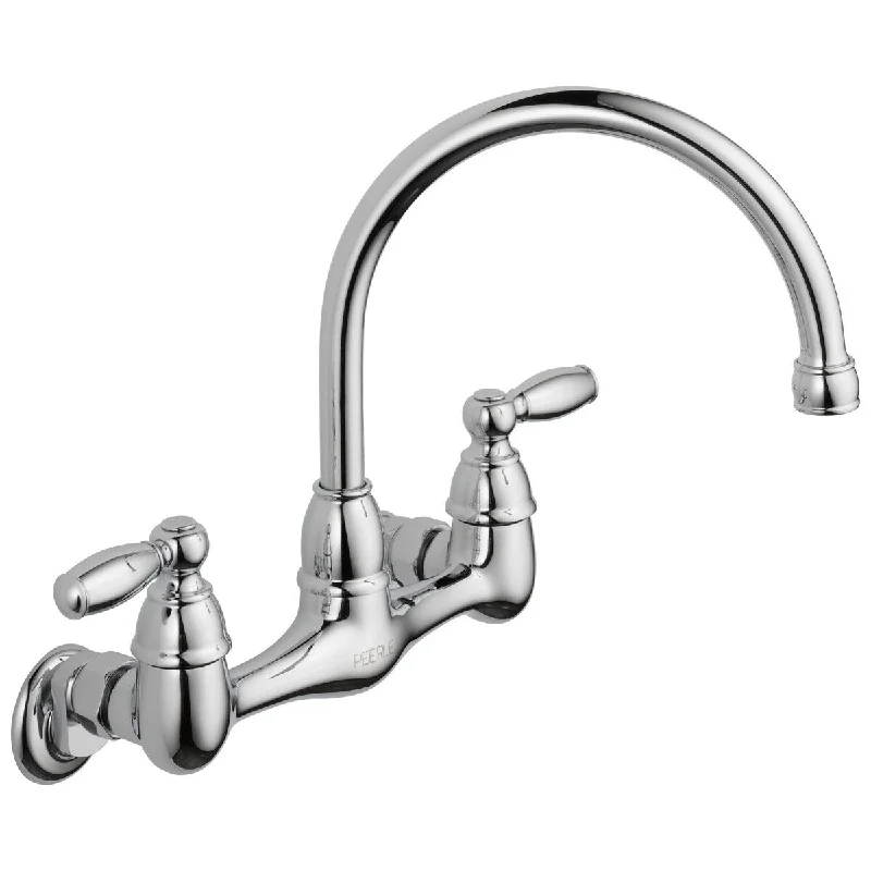 Claymore Two Handle Wall-Mount Kitchen Faucet in Chrome P299305LF