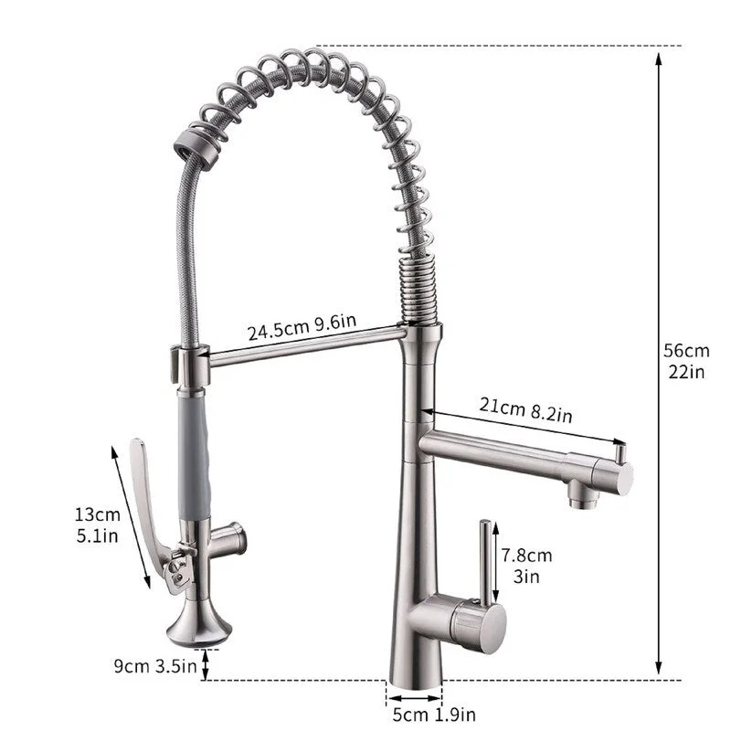 Copper Kitchen Faucet Pull-Down Function