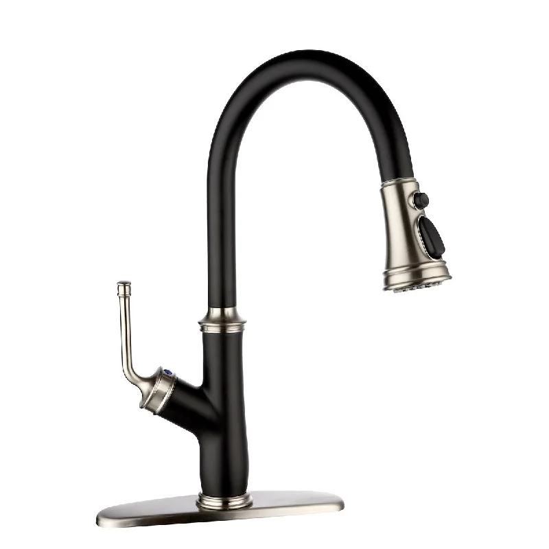 EPOWP Kitchen Faucet with Pull Down Sprayer Modern Stainless Steel