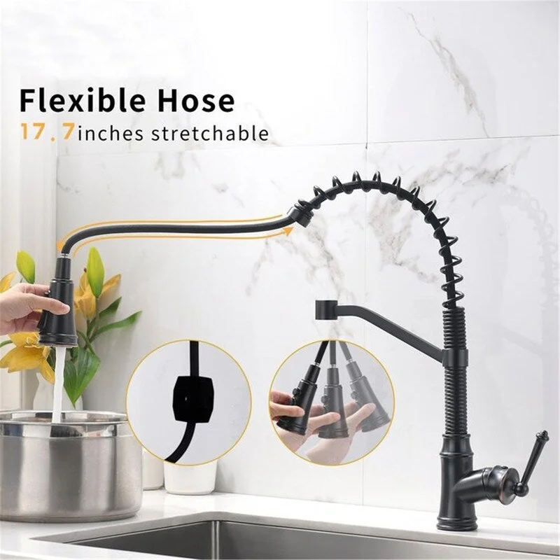 EPOWP Kitchen Faucet with Pull Down Sprayer Single-Handle