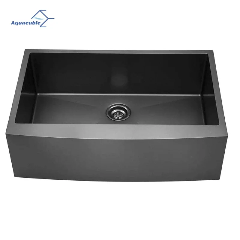 Farmhouse Sink 33 inch Black Kitchen Sink Stainless Steel 10 inch deep