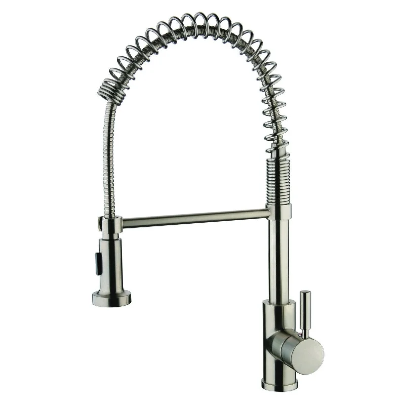 Foreman Single Handle Pull-out Brushed Nickel Finish Kitchen Faucet with Single Mount Pull-out Sprayer