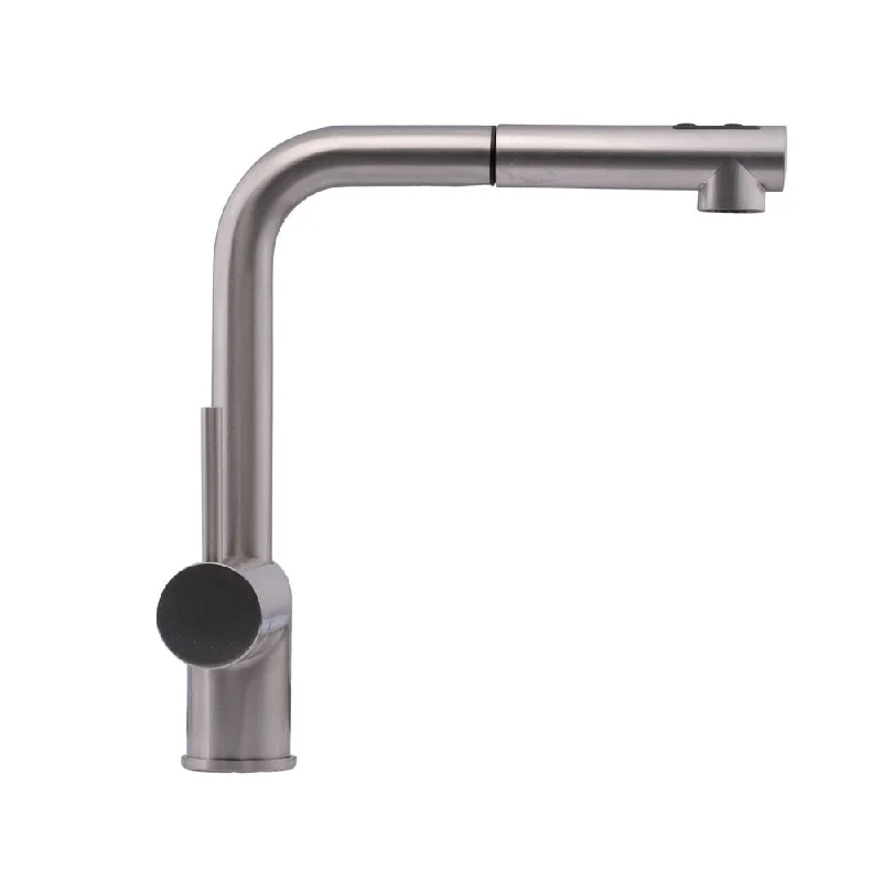 Hahn Chrome Ultra-Modern Duo Single-lever Pull-out Kitchen Faucet - Silver