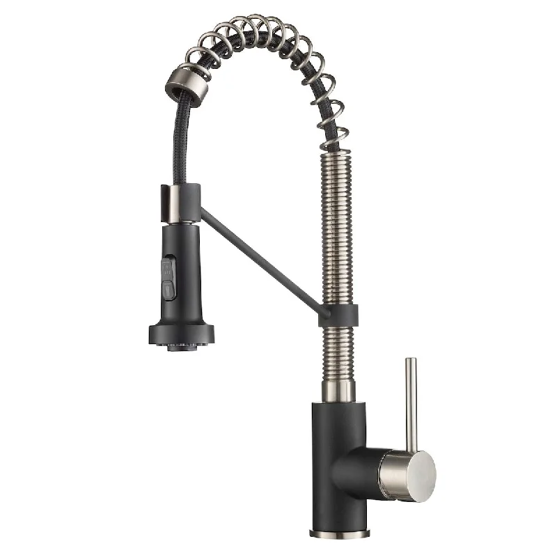 KPF-1610SFSMB Bolden 18-Inch Commercial Kitchen Faucet with Dual Function Pull-Down Sprayhead in All-Brite Finish