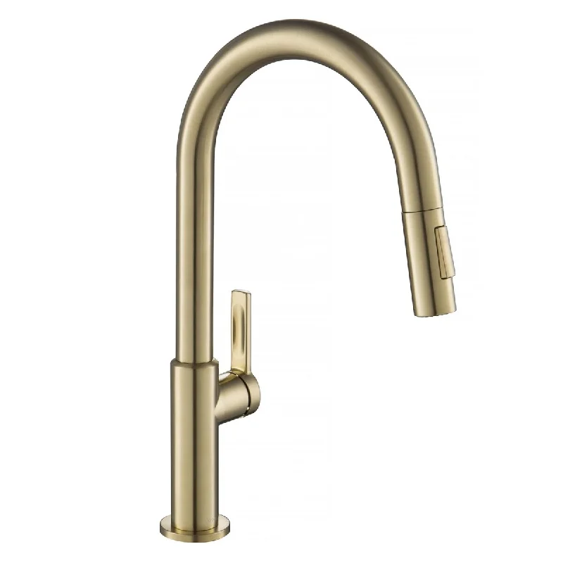 KPF-2820SFACB Oletto Single Handle Pull-Down Kitchen Faucet, 17 Inch, Antique Champagne Bronze