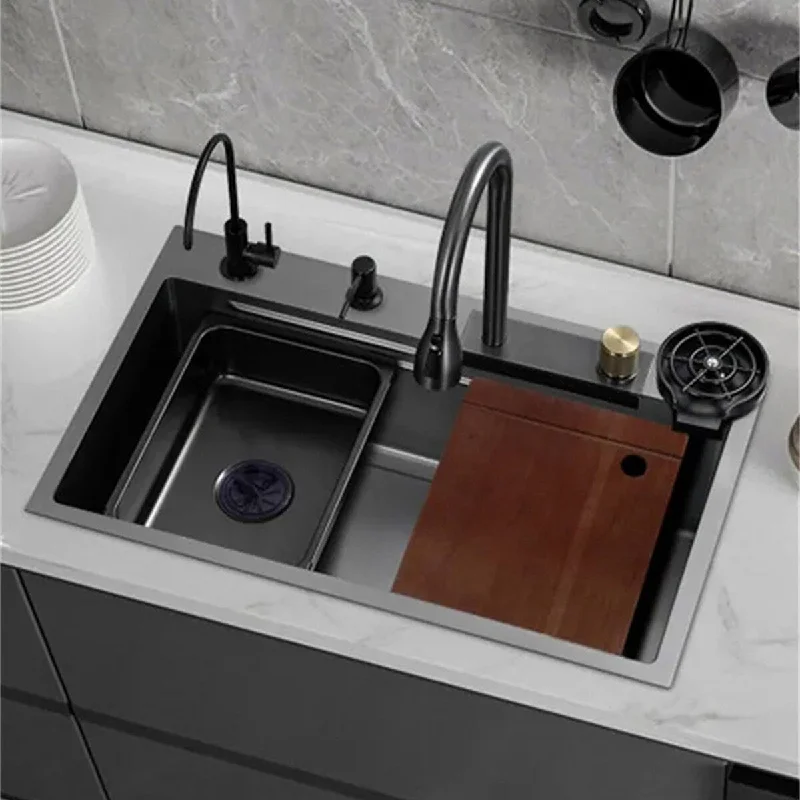 LUXSHERY Stainless Steel Drop-in Kitchen Sink with Accessories