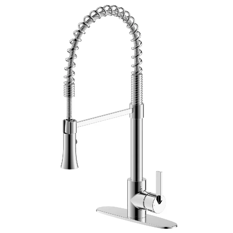 Modern Chrome European Residential Spring Kitchen Faucet