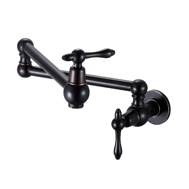 Oil Rubbed Bronze Single Hole Two Handle Kitchen Sink Faucet