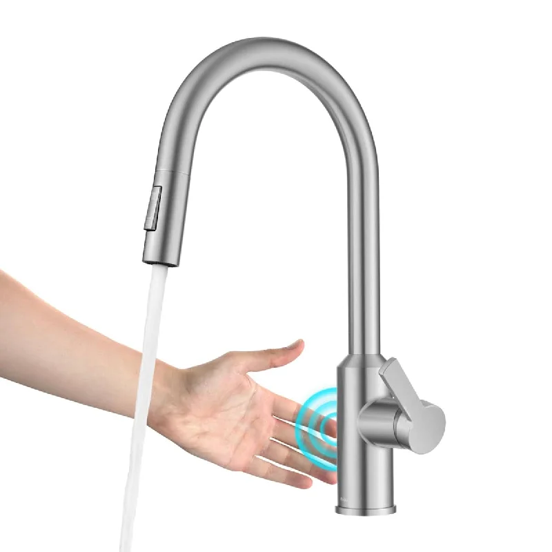 Oletto Touchless Sensor Pull-Down Single Handle Kitchen Faucet in Spot-Free Stainless Steel, KSF-2830SFS