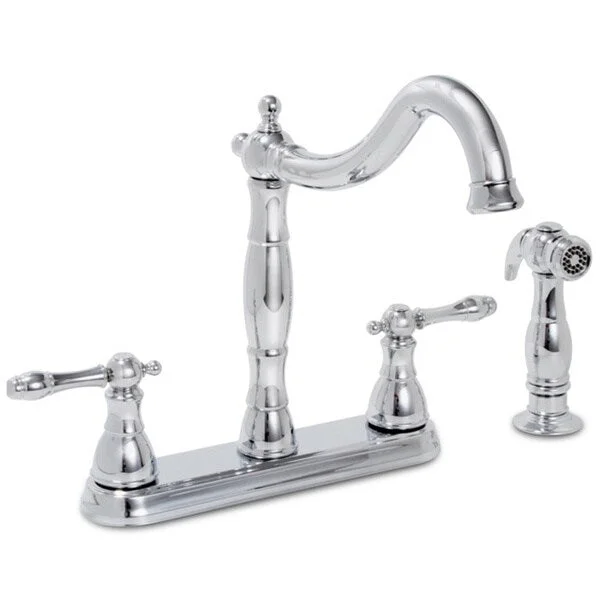 Premier Charlestown Two-Handle Chrome Kitchen Faucet with Matching Spray