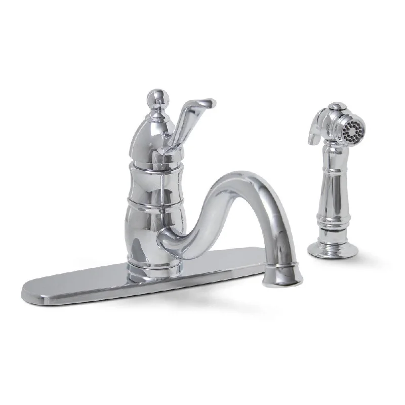 Premier Sonoma Lead-free Single-handle Chrome Kitchen Faucet with Matching Side Spray