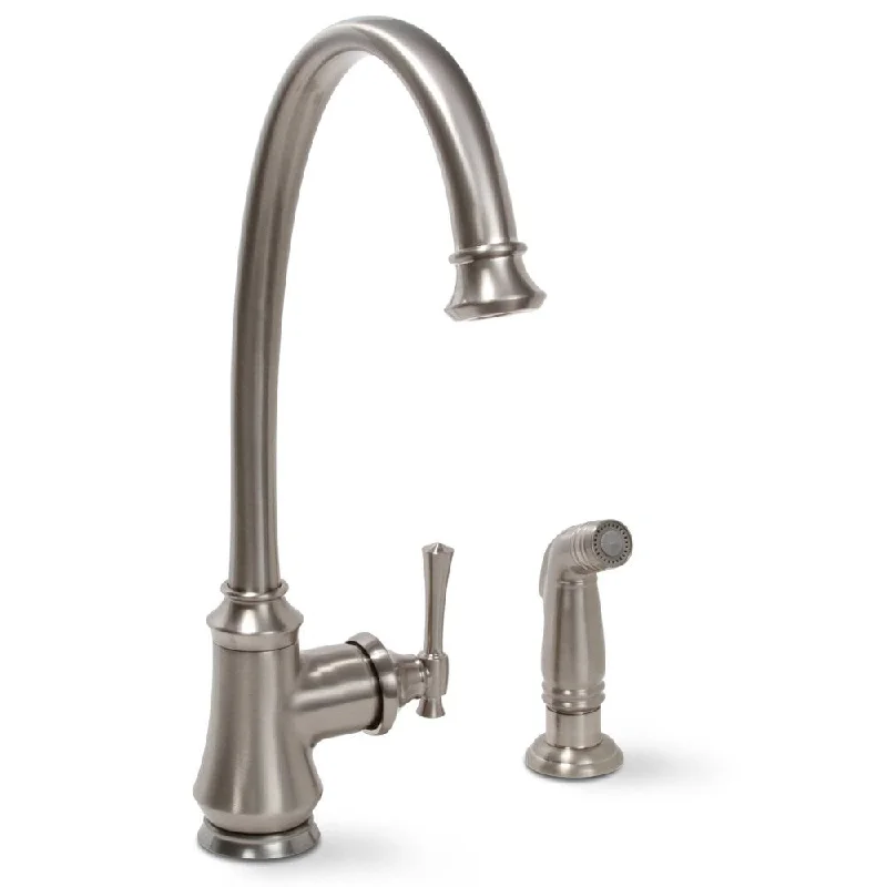 Premier Torino Lead-free Single-handle Brushed Nickel Kitchen Faucet with Matching Sprayer