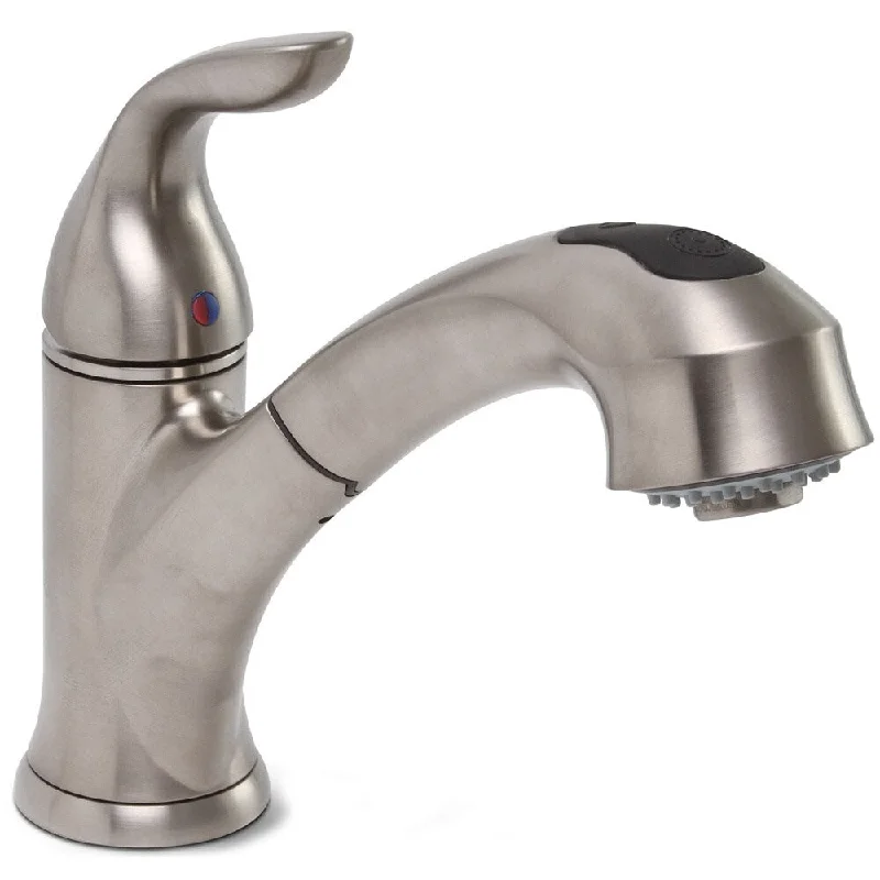 Premier Waterfront Lead-free Single-handle Pull-out Brushed Nickle Kitchen Faucet