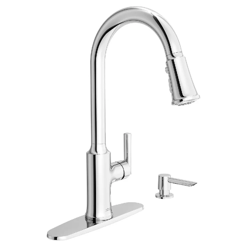 Raviv Single Handle Pull-Down Kitchen Faucet in Polished Chrome