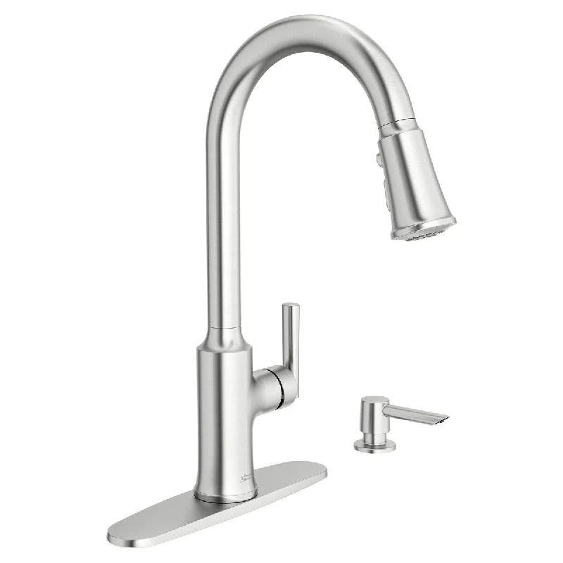 Raviv Single Handle Pull-Down Kitchen Faucet in Stainless Steel