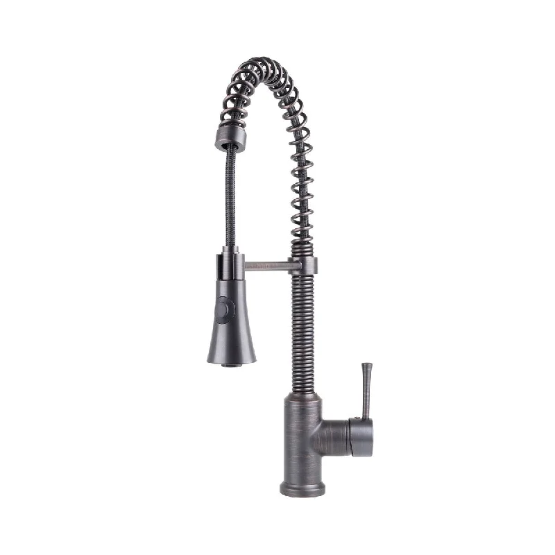 Residential Spring Pull-Down Kitchen Faucet in Oil Rubbed Bronze