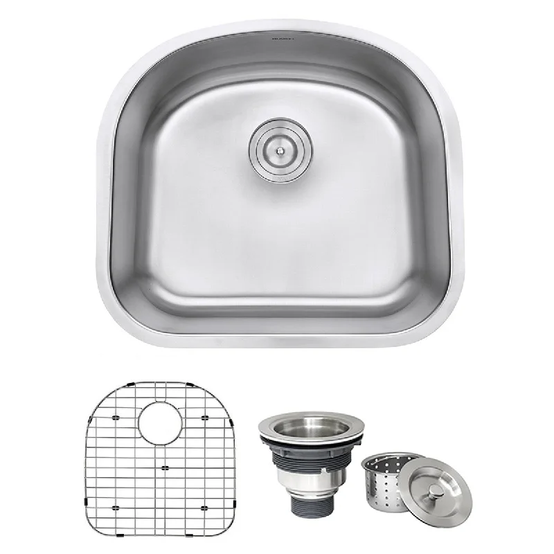 Ruvati 23-inch Undermount 16 Gauge Stainless Steel Kitchen Sink Single Bowl - RVM4120 - 23-1/4″ (wide) x 21″ (front-to-back)