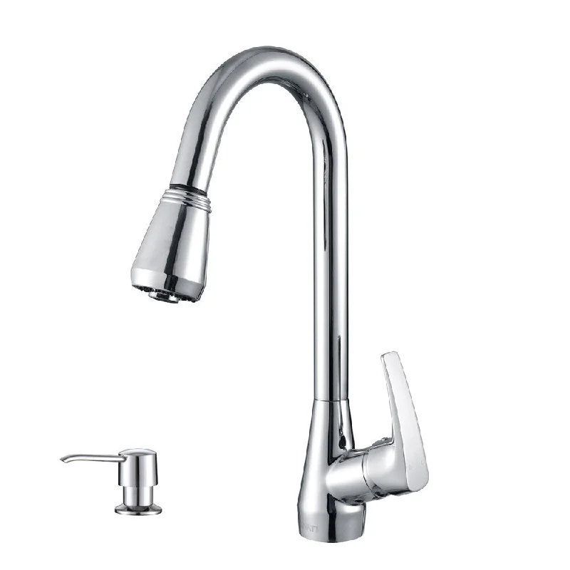 Ruvati RVF1226K1CH Chrome Pullout Spray Kitchen Faucet