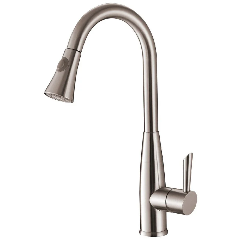 Ruvati RVF1228ST Stainless Steel Pullout Spray Kitchen Faucet