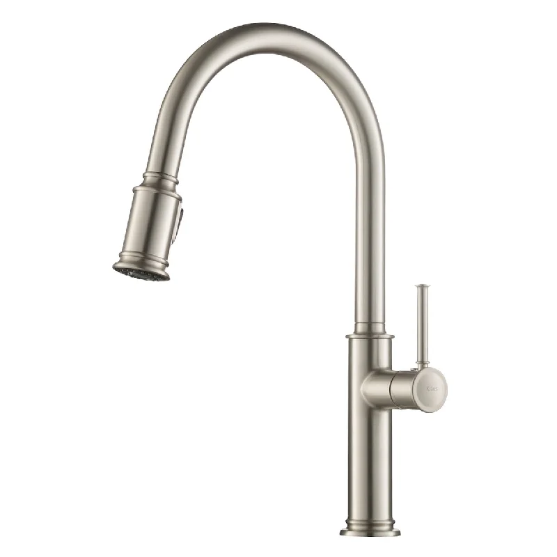 Sellette™ Single Handle Pull Down Kitchen Faucet with Dual Function Sprayhead in all-Brite™ Spot Free Stainless Steel Finish