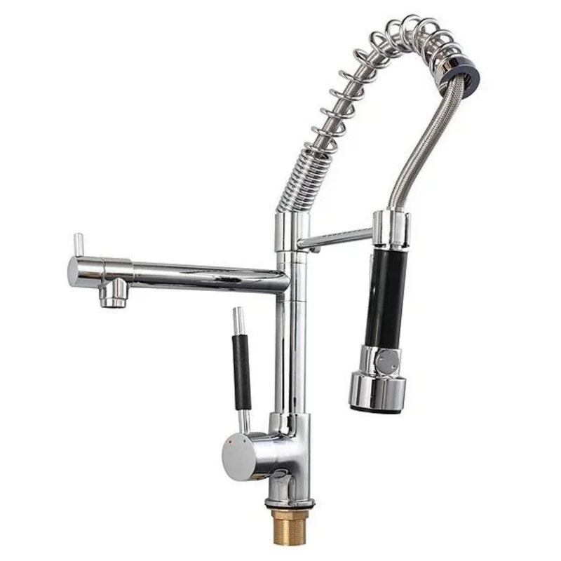 Silver Kitchen Faucet Single Handle